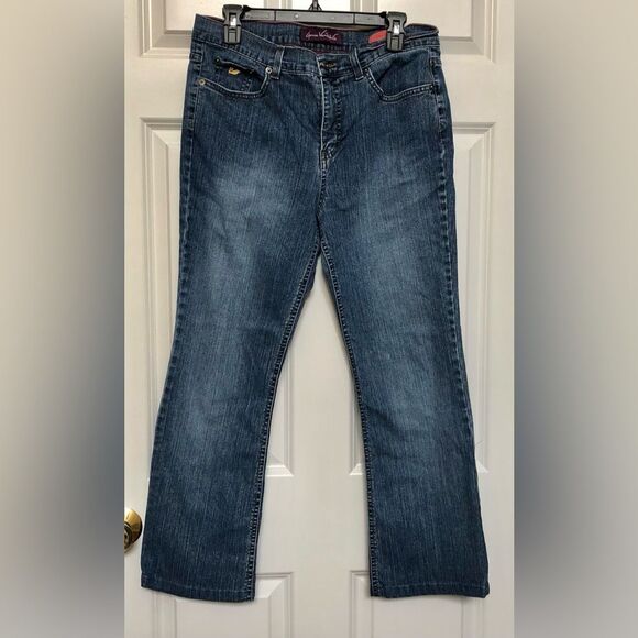 GLORIA VANDERBILT JEANS WOMEN'S GISELLE SIZE 14P STRAIGHT LEG WASH BLUE - Picture 1 of 13